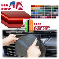 PET Super Metallic Vinyl Wrap For GMC Bowtie Emblem Overlay Sheet Decal