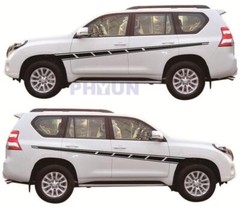 Universal Car Racing Body Side Stripe Skirt Decal Vinyl Body Sticker Matt Black