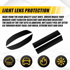 4PCS Front Fender & Rear Bumper Vinyl Tint Decals For 2024-2025 Chevy Traverse