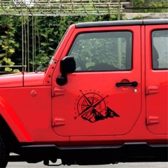 Compass Mountains Vinyl Decal Sticker For Car SUV Truck Hood Body Window Decor