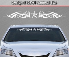 105-01 NAUTICAL STAR Decal Sticker Windshield Window Vinyl Graphic Banner Auto