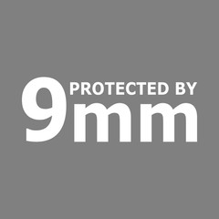 Protected by 9MM Ammo Decal Sticker Gun 2A Tactical Car Truck SUV Window Vinyl