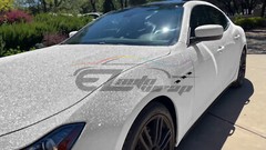 Premium Ultra Diamond Glitter Matte Silver Car Vinyl Wrap Sticker Decal Sheet