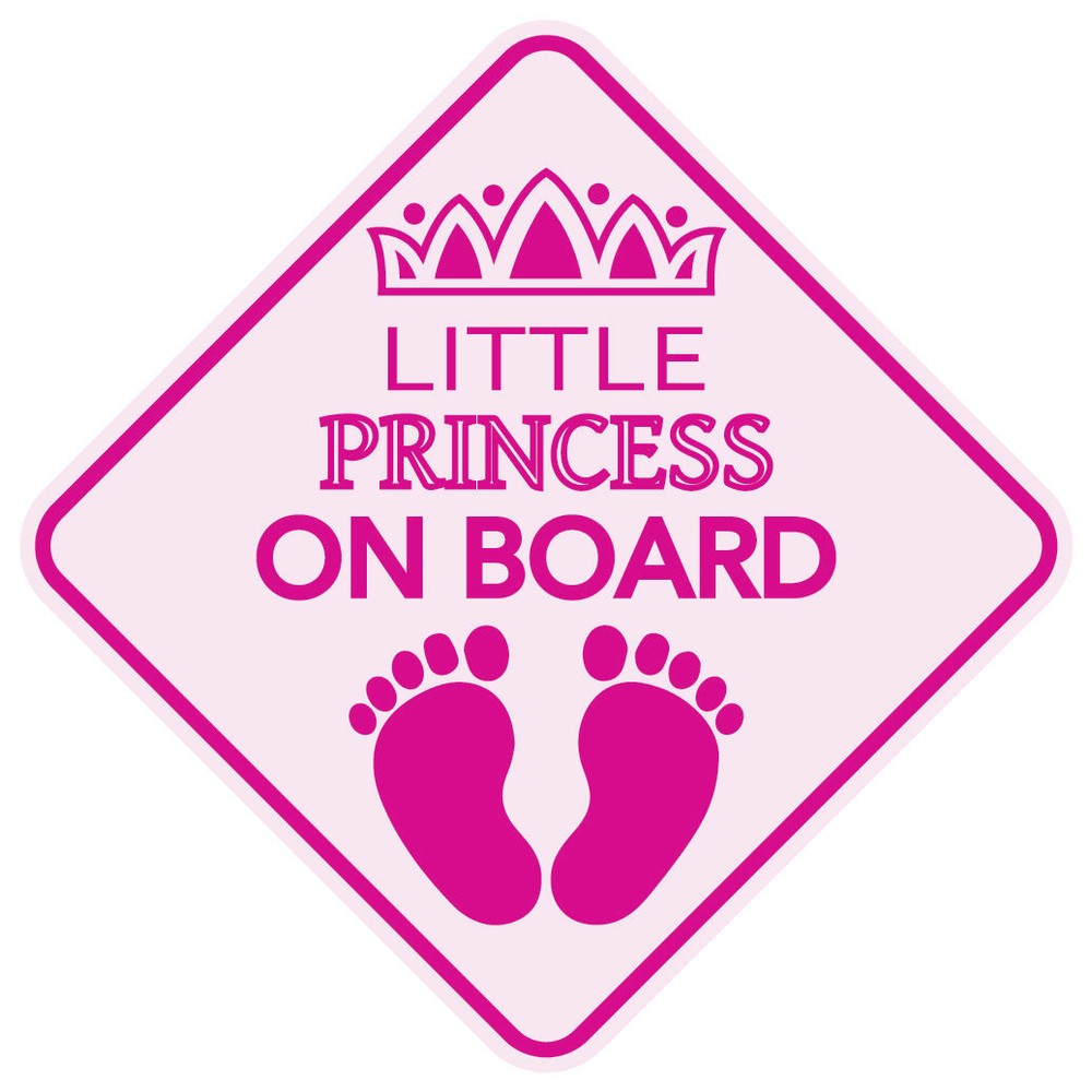 MAGNET REFLECTIVE LITTLE PRINCESS ON BOARD BABY CHILD CAR USA BUY 2GET 1 FREE