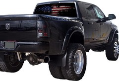 P321 American Flag Eagle Rear Window Tint Graphic Decal Wrap Back Pickup