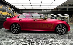 【Satin Chrome】 Pink Matte Metallic Car Vinyl Wrap Sticker Air Release Sheet Film