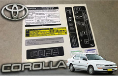 Toyota Corolla AE101 Decal Set Stickers For All Models Engines Best Quality