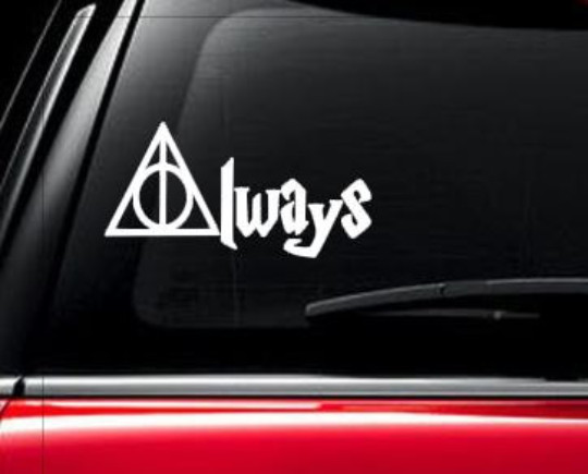 Deathly Hallows Always, Harry Potter, Decal Vinyl Car Window Sticker ANY SIZE