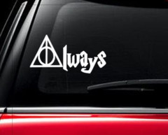 Deathly Hallows Always, Harry Potter, Decal Vinyl Car Window Sticker ANY SIZE