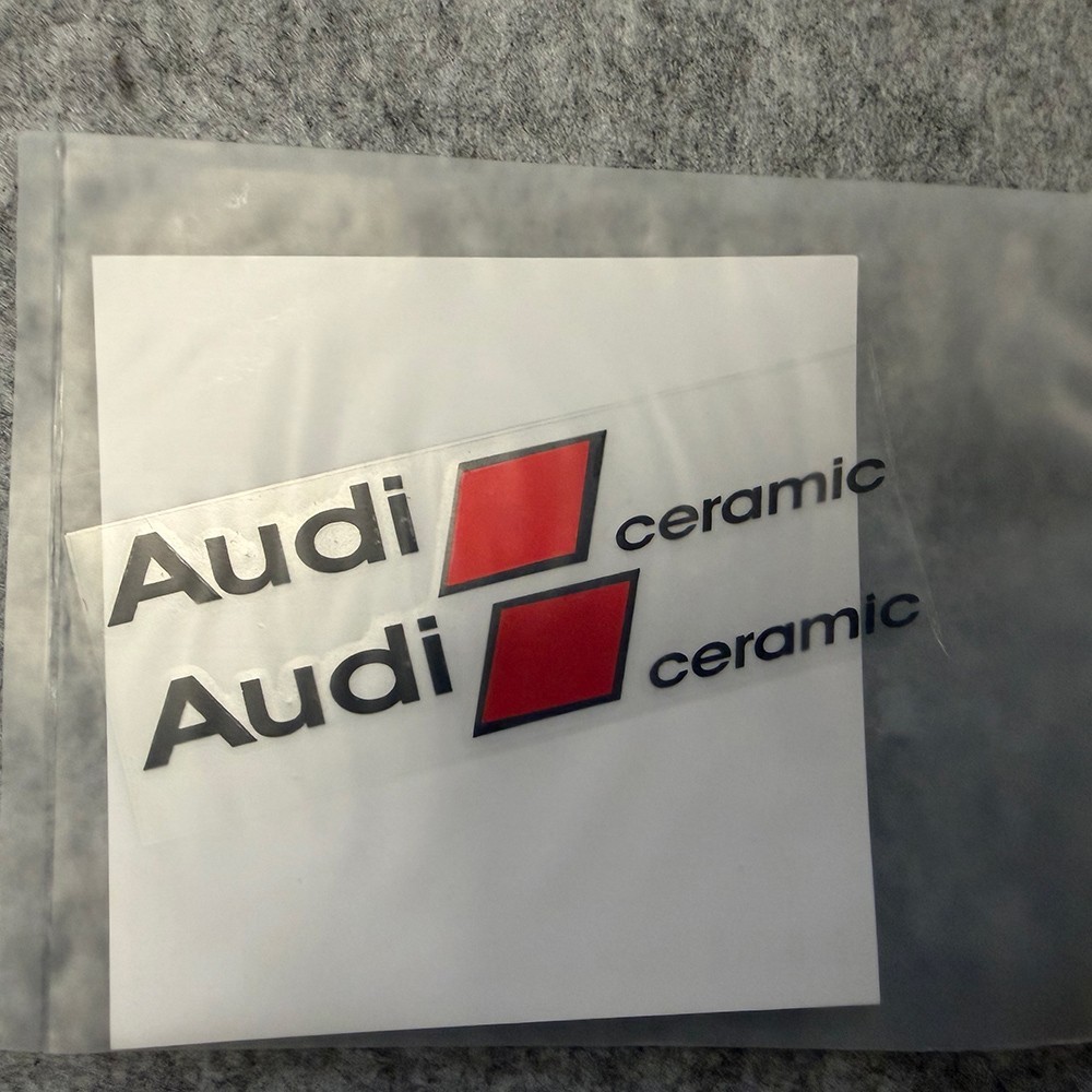 2pcs Ceramic Sport Car Wheels Brake Caliper Sticker Decal Decoration Black 4inch