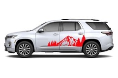 Mountains trees decal stickers graphic designs kit For Chevrolet Traverse Chevy