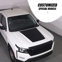 Black Front Exterior Hood Trim Sticker Decal For Nissan Frontier 2022-2025 US