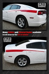 Dodge Charger Side Rear Accent Stripes Decals 2011 2012 2013 2014 Pro Motor