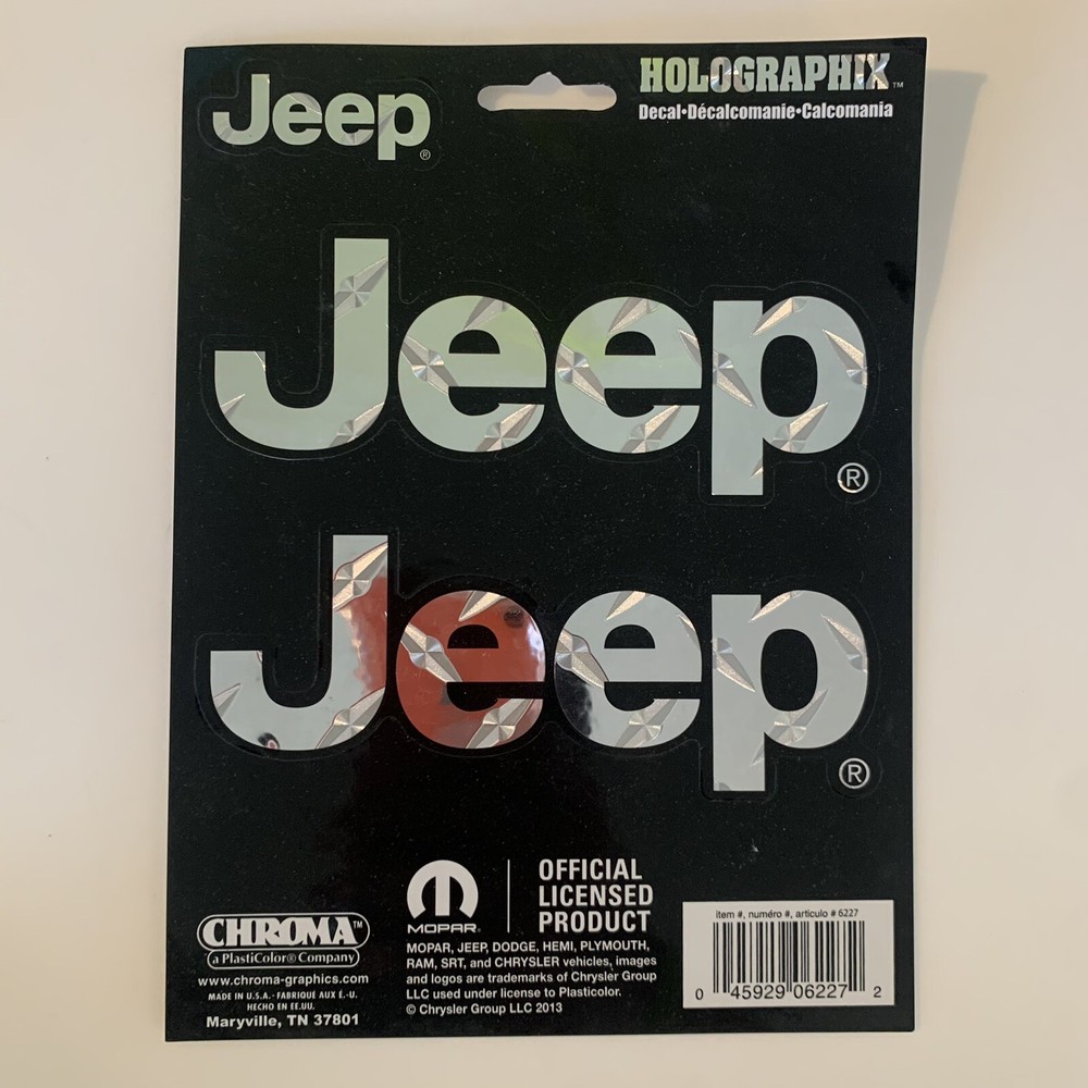 JEEP Sticker Set CHROMA 6227 Jeep 2 pcs Tread Holographix Stick-Onz Decal