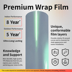 Premium Ultra Gloss TPU Liner Self Adhesive Vinyl Wrap Air Release Bubble Free