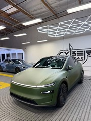 Tesla Model Y Juniper 2025 2026 Paint Protection Wrap Matte Military Green PPF