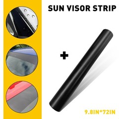 60Inches Matte Window Black Sun Visor Strip Tint Film Windshield UV Decal Shade
