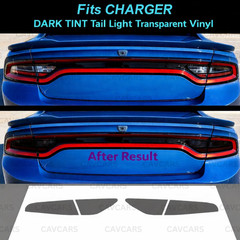 For Charger 2015-2023 Smoke Tail Light Rear PreCut Tint Overlay Vinyl Decals Ppf