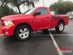 For Dodge Ram 1500 Side Flag Stripes Graphic 3M Vinyl Decals Flag Stickers 09-18