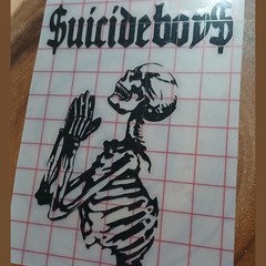 $uicideboy$ G59 Prayin’ Skeleton Vinyl Decal, Ruby Da Cherry, Scrim