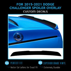 For 2015-2021 Challenger Spoiler Graphic Overlay Decal V1 – Satin Metallic Vinyl