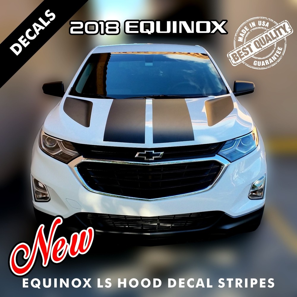Chevrolet Equinox LS 4 Hood Decal Stripes Pre Cut Fits 2018 Models |2
