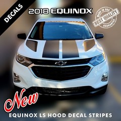 Chevrolet Equinox LS 4 Hood Decal Stripes Pre Cut Fits 2018 Models |2