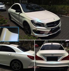 Whole Car Wrap Matte White to Blue Pearl Chameleon Vinyl Sticker 50FT x 5FT US