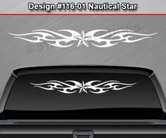 116-01 NAUTICAL STAR Windshield Decal Window Sticker Vinyl Graphic Banner Star