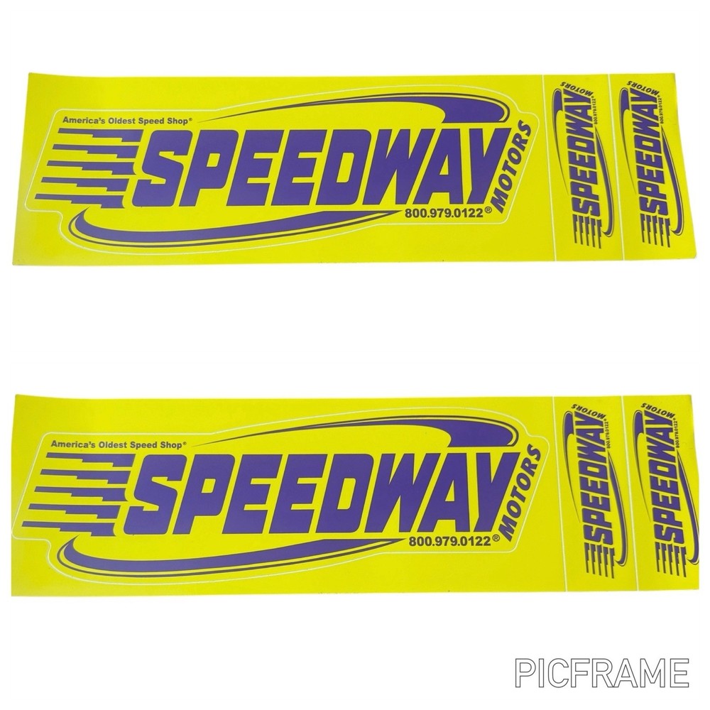 2 Speedway Motors Decal Sticker Sets Racing Hot Rod Car Truck Garage New