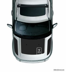 Hood Decal Kit + Side Panels for Land Rover LR3, LR4, Anti-glare Vinyl Graphic