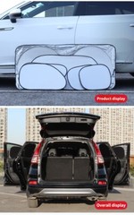 Car Front Rear Side Sunscreen Window Sunshade Cover Protector Curtain 6 Pcs