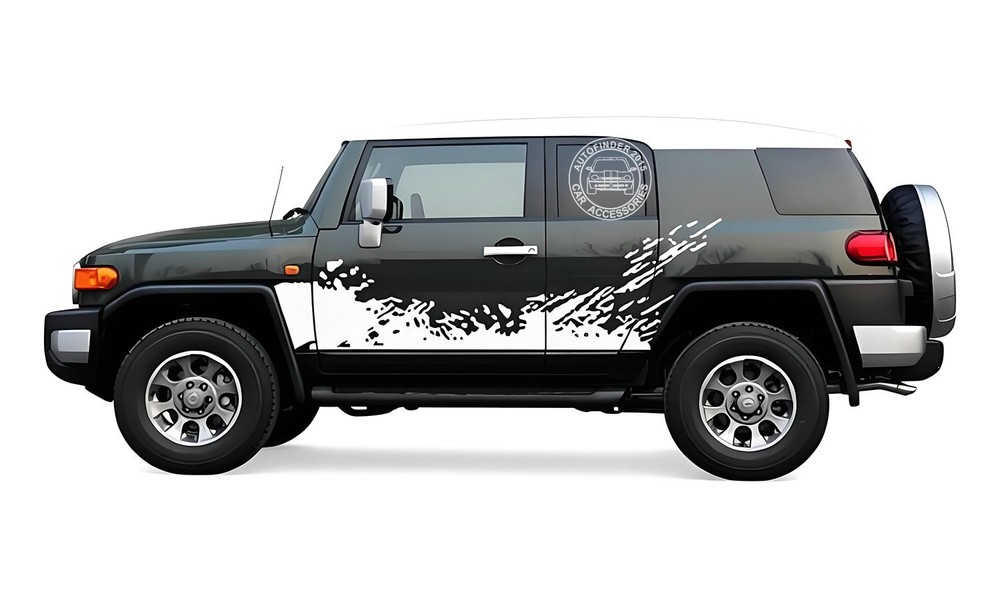Mud Splash Graphics Car Sticker For Toyota FJ Cruiser Side Door Vinyl Decals