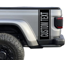 Custom Text Bedside decal sticker truck – Universal Fit – Pick a size – UBD20