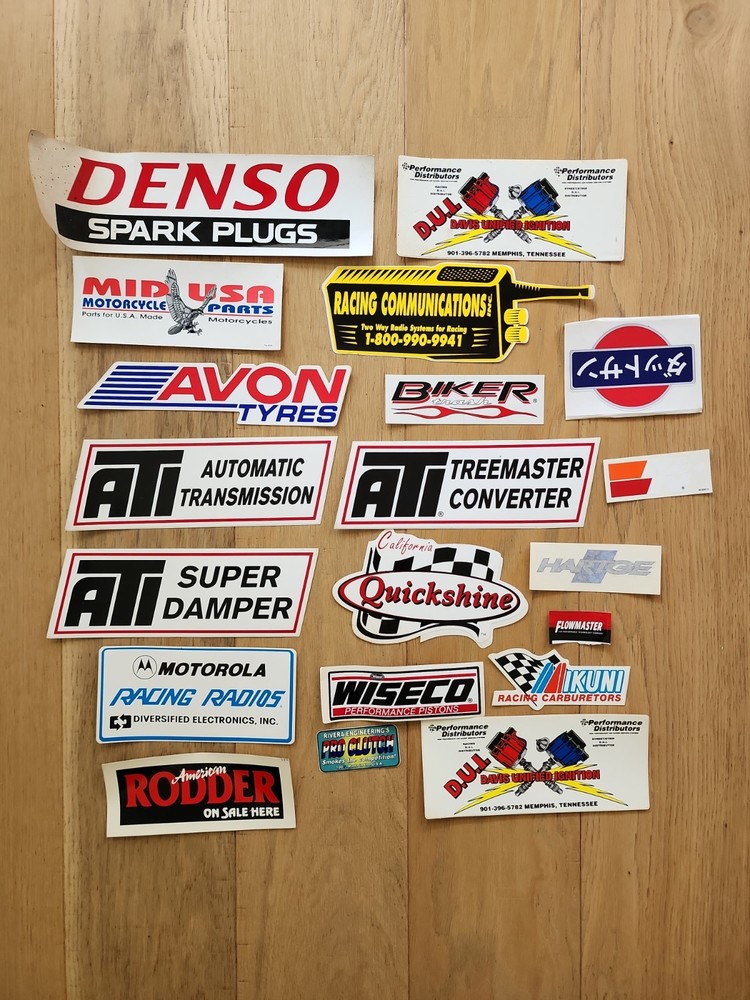 Lot Set of 20 Automotive Racing Decals Stickers Car