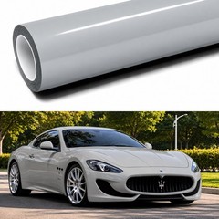 24″x60″ Ultra Gloss PET Liner Chalk Gray Car Vinyl Wrap Air Release 2FT x 5FT