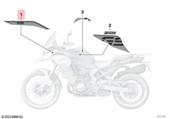 Genuine BMW K82 F 850 GS Adv. 0K00 0K03 0K04 Inscription Right 51147925502