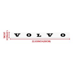 1PC Rear Trunk Lid Letter Badge Nameplate Emblem Sport Fit For Volvo Matte Black