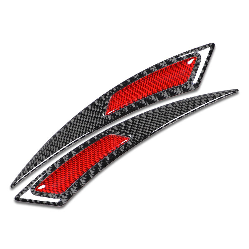 2PCS Carbon Fiber Car Wheel Eyebrow Arch Trim Lips Fender Flares Protector Strip