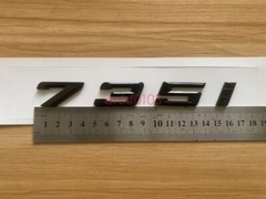 Gloss Black 3D ABS Letters Trunk 735i Emblem Rear Badge for BMW 2017-2022 735i