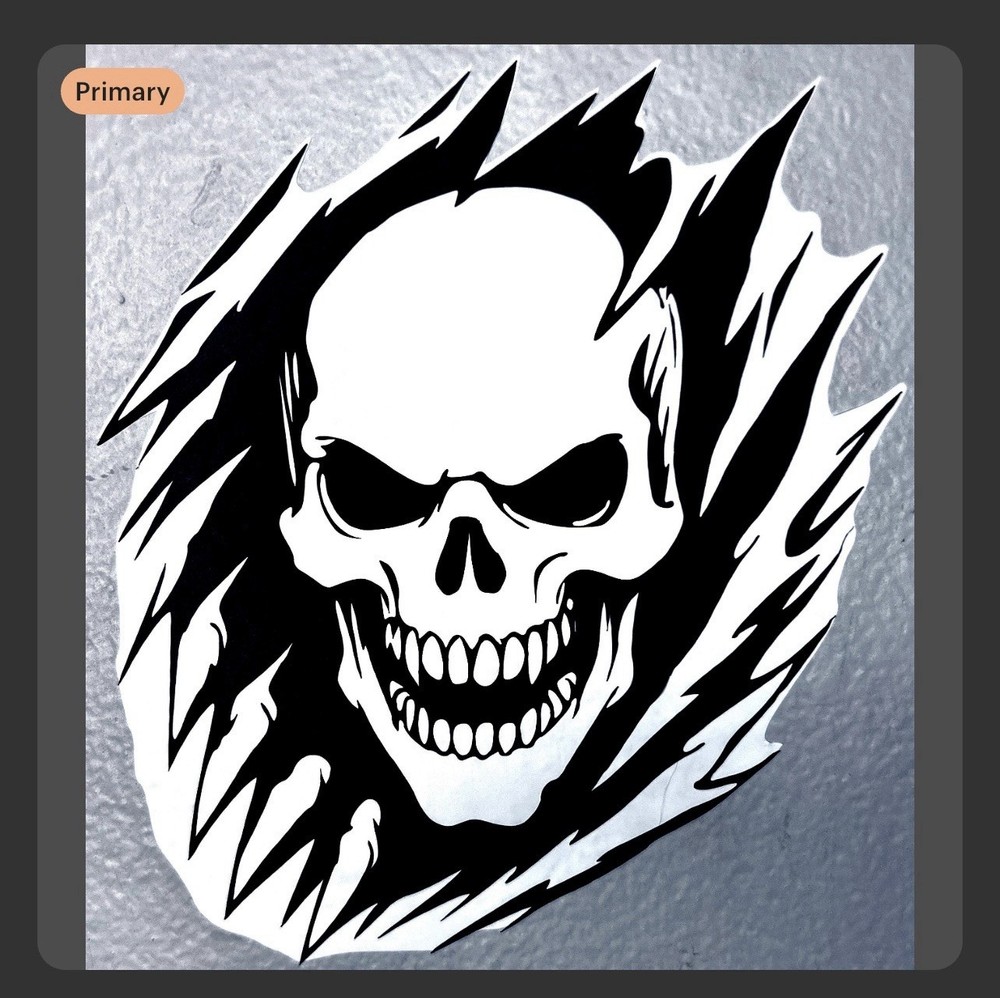 Skull Tear Permanent Vinyl Decal