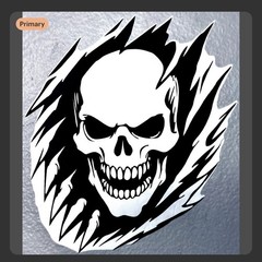 Skull Tear Permanent Vinyl Decal