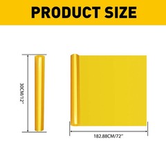 12″x72″ Neo Amber Golden Yellow Headlight Taillight Fog Light Vinyl Tint Film ED