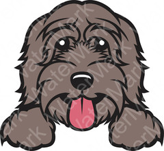 Labradoodle Decal sticker window cling, easy apply uv water resistant
