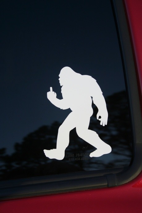 Bigfoot With Attitude die-cut window sticker, Buy 2 get 1 FREE, Beleive This