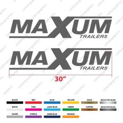 30” Maxum Trailers Logo Decal Sticker – Pair (x2)
