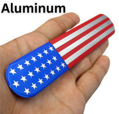 ALUMINUM American Flag Decal Sticker Car, Motorcycle, Patriotic 6″ x 1″