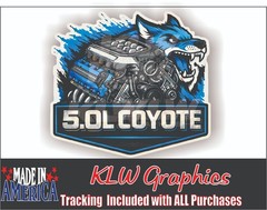 COYOTE Windshield Vinyl Decal Sticker Mustang 5.0 2014 -2026 V8 Graber Race Car