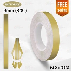 MATTE GOLD 3/8″ 9mm PIN STRIPE Car Model Streamline TAPE Decal Vinyl Sticker