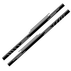 Racing Stripes Graphic Decals Stickers Wrap Vinyl Film Black For Car Pickup Side